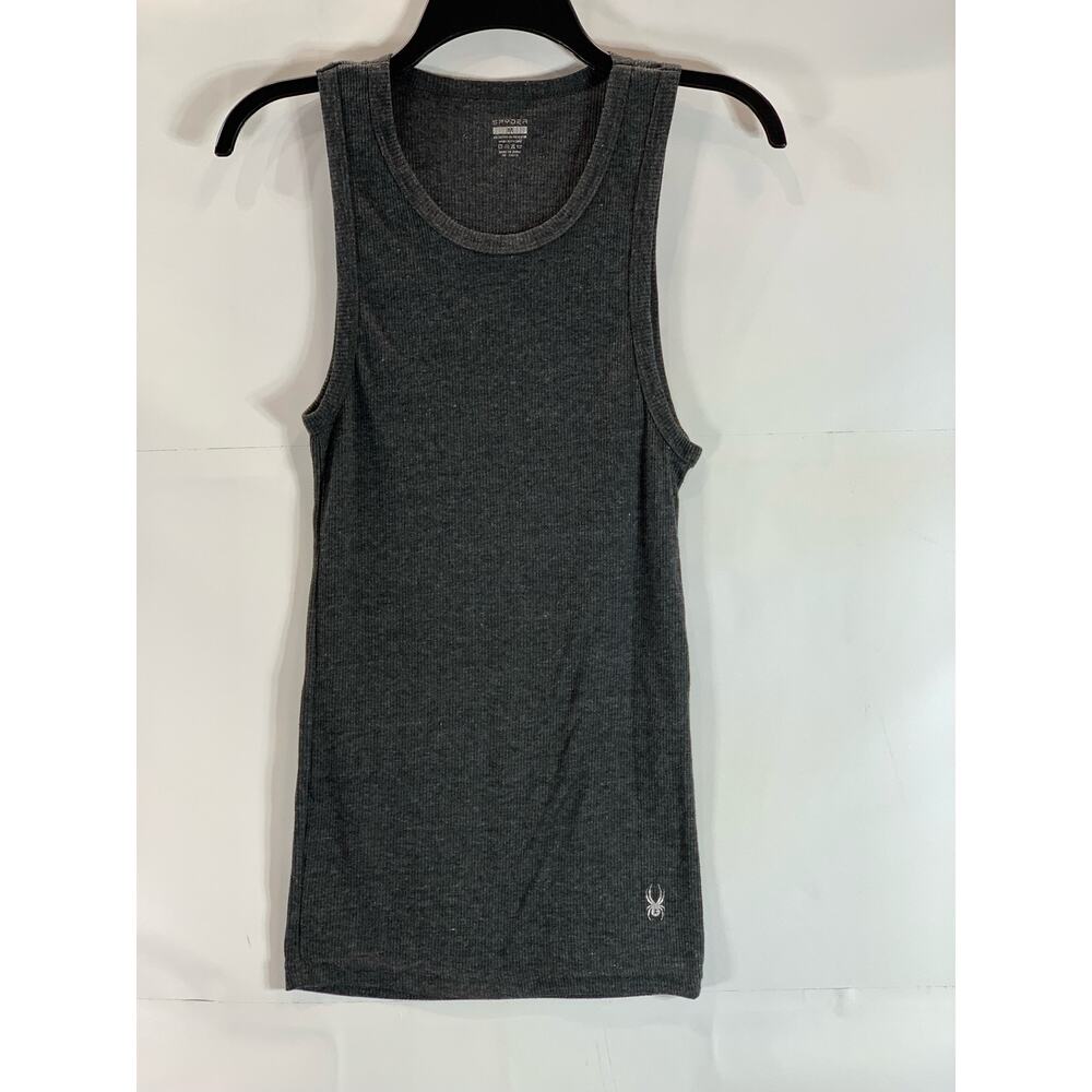 SPYDER Men's Dark Gray Crewneck Ribbed Lightweight Tank SZ M